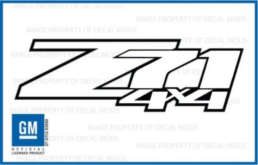 Chevy Silverado GMC Sierra Black Z71 4X4 Bed Side Decals - Foto 7