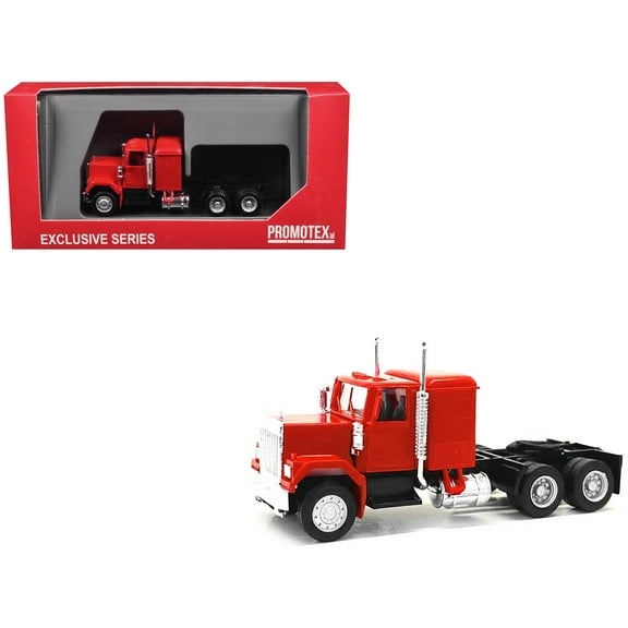 GMC Sleeper Cab Red 1/87 (HO) Plastic Model Car by Promotex