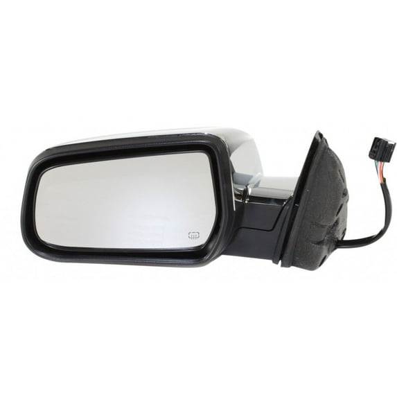 For GMC Terrain 2015 2016 2017 Door Mirror Driver Side | Heated | Power Glass | Chrome | Manual Folding | Replacement For GM1320476 | 22818267, 23153003