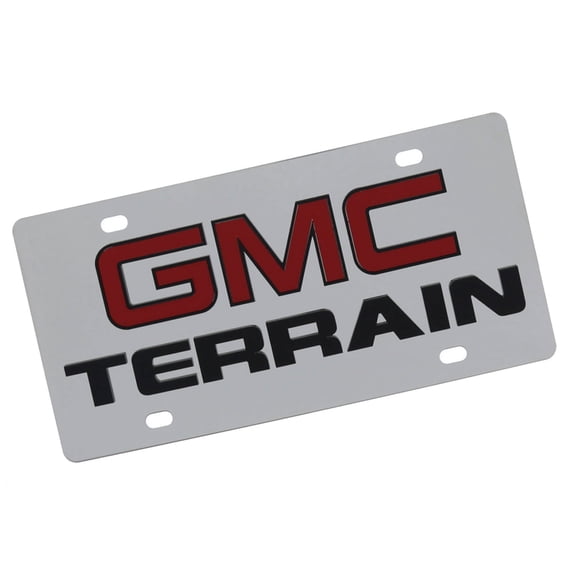 GMC Terrain Dual Logo License Plate (Chrome)