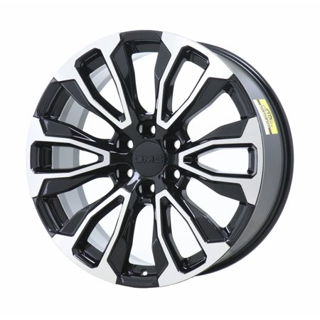 GMC YUKON 2021 - 2024 MACHINED BLACK Factory OEM Wheel Rim (Not Replicas)