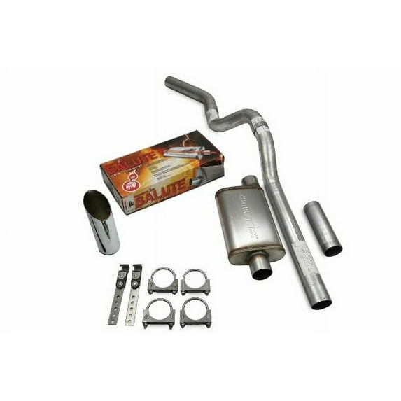 Chevy Suburban 00-06 3" Single Exhaust Kit C Exit Cherry Bomb Salute SW Tip
