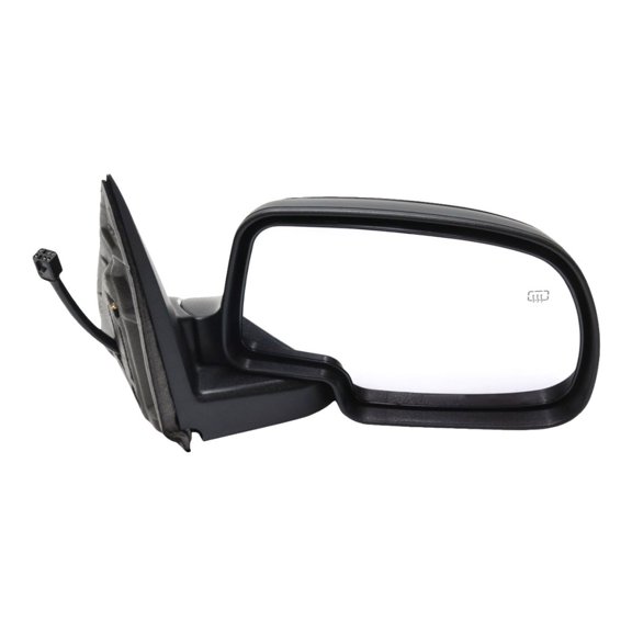 For GMC Yukon 2000 2001 2002 Door Mirror Passenger Side | Power Glass | Heated | 6-Wire | Paint to Match/Smooth Cap | Manual Folding | Outside Rear View | With Puddle Light | For GM1321252 | 88986366