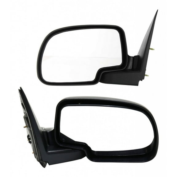 For GMC Yukon XL 2500 2002 03 04 05 2006 Door Mirror Driver and Passenger Side | Pair | Power | Heated | w/ Manual Folding | Textured Black | Replacement For 88980721, 88980722 | GM1320250, GM1321250