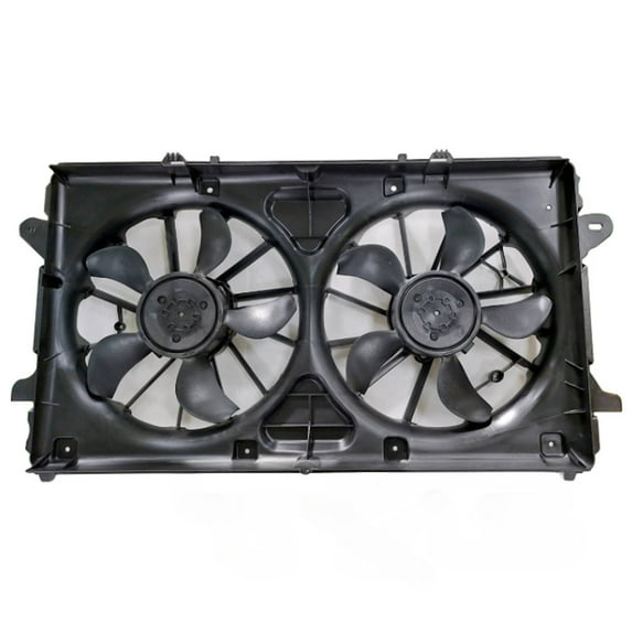 For GMC Yukon/Yukon XL 2021 2022 2023 Radiator And Condenser Fan Assembly | 5.3L | Dual Fan Type | Polyamide Glass Fiber Fan Blade/Shroud | With Shroud/Brushless Motor | GM3115350 | 84580367, 8458036