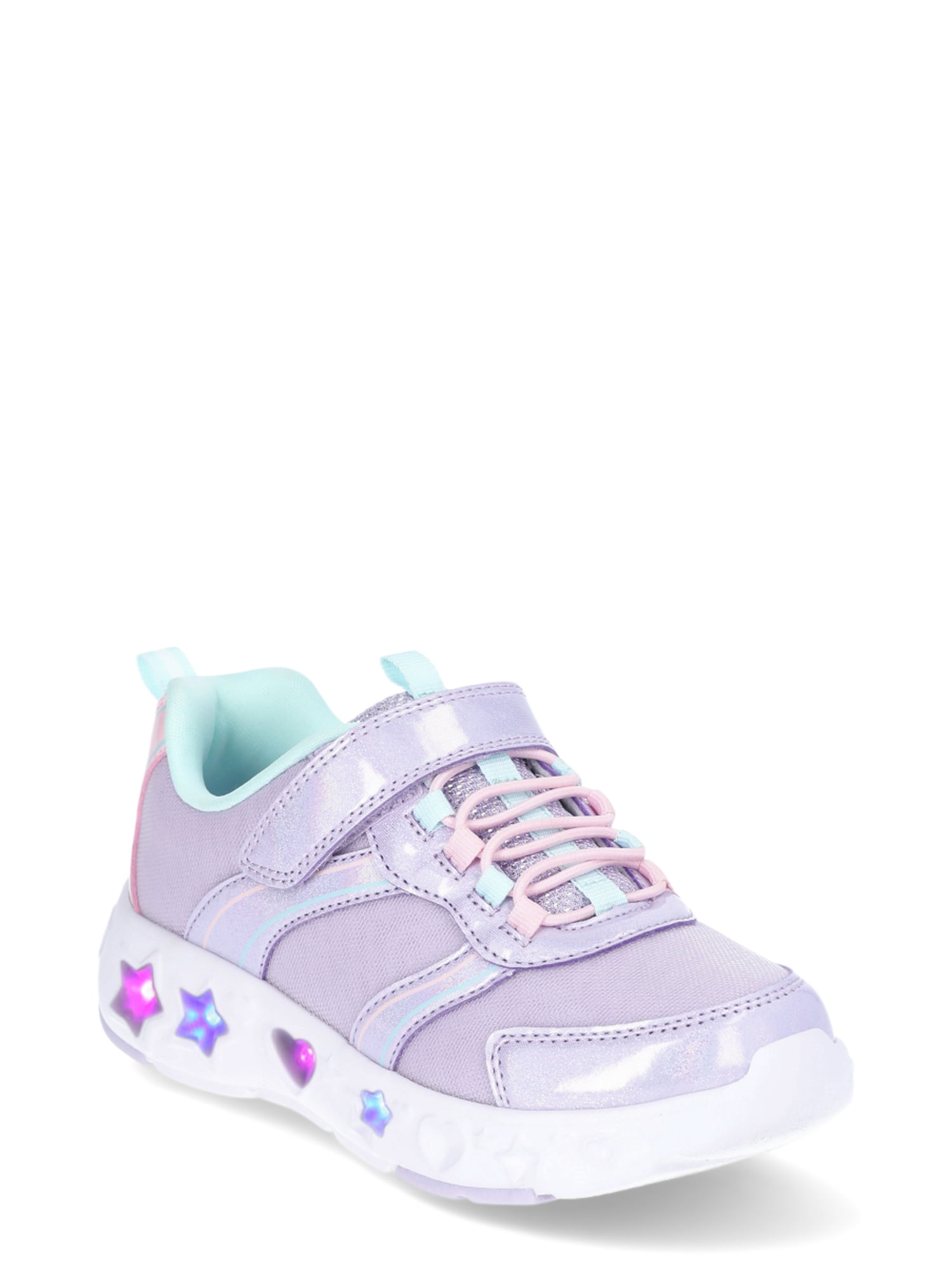 Little Girl & Big Girl Star Light Up Sneakers with On/Off Power Button
