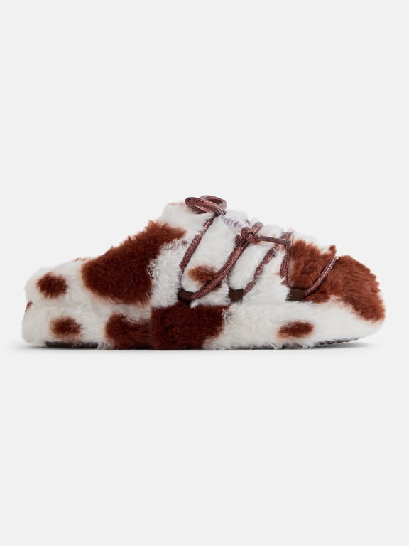 Girls Fuzzy Clog Slippers