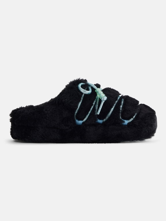Girls Fuzzy Clog Slippers