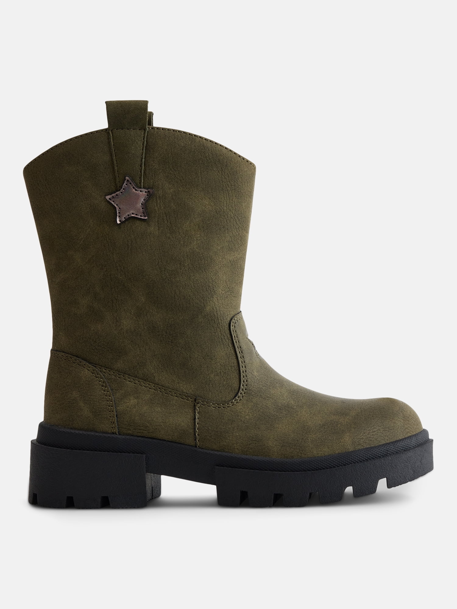 Justice Little and Big Girls' Faux Leather Moto Boots
