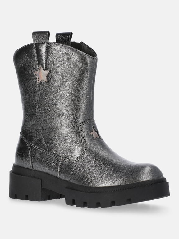 Girls Faux Leather Moto Boots