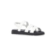 thumbnail image 1 of Justice Little and Big Girls Faux Leather Cut Out Sandals, 1 of 6