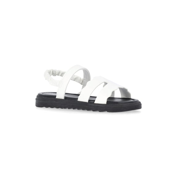 Justice Little and Big Girls Faux Leather Cut Out Sandals
