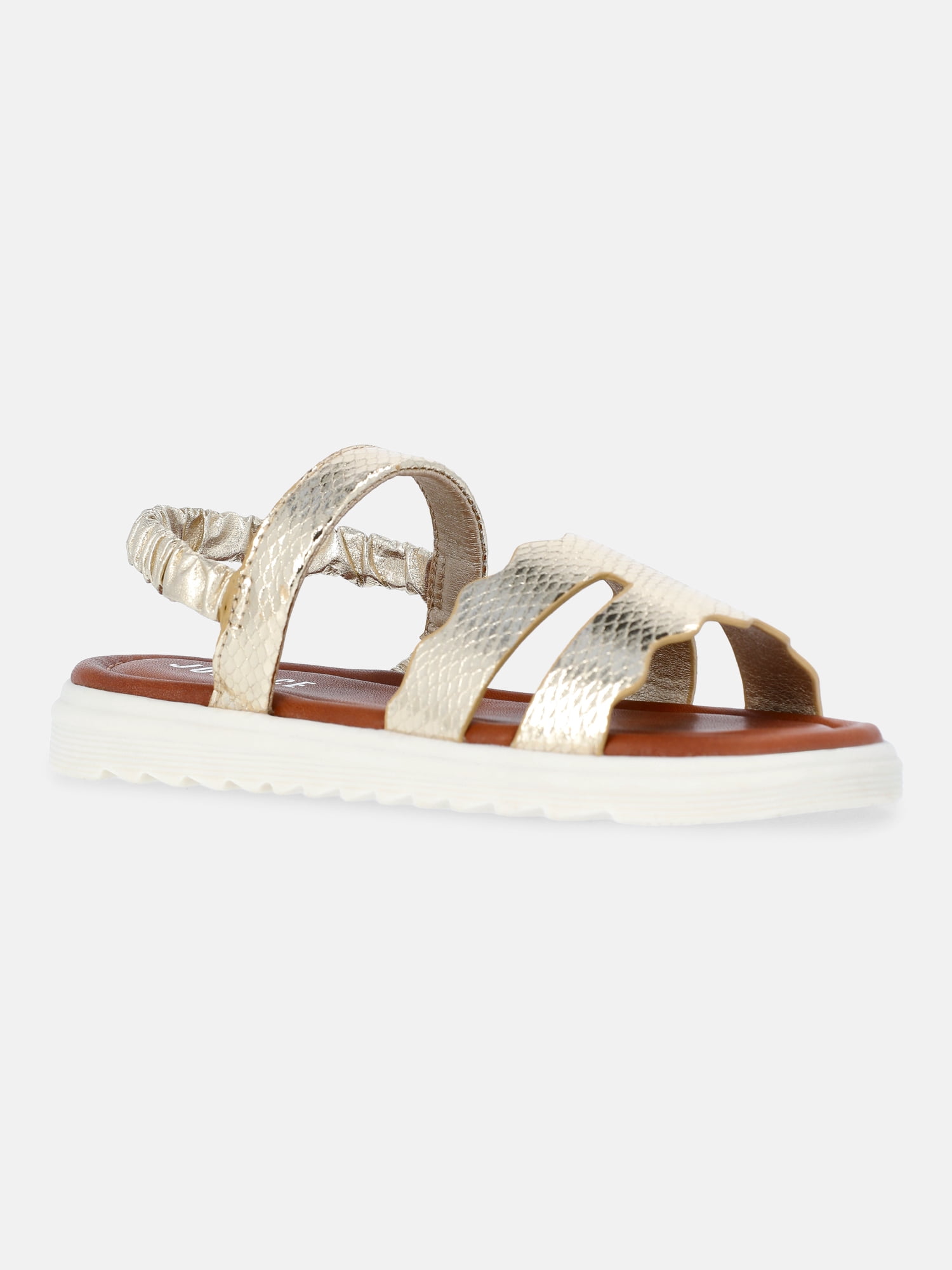 Justice Little and Big Girls Faux Leather Cut Out Sandals