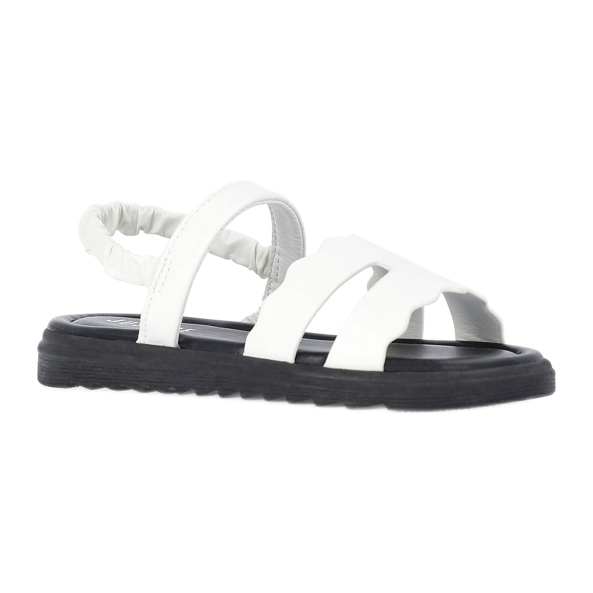 Justice Little and Big Girls Faux Leather Cut Out Sandals