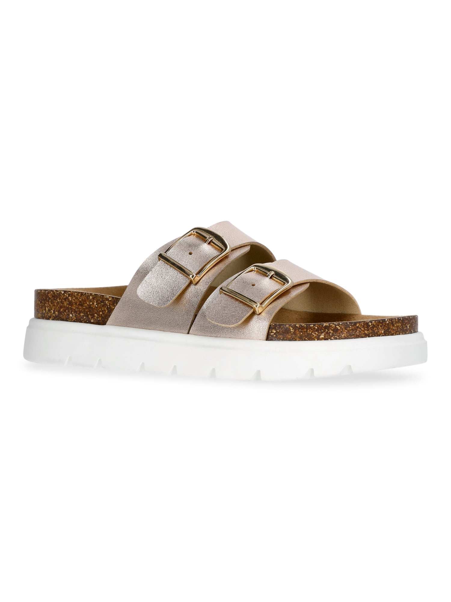Weekend Academy Girls Double Buckle Platform Sandals - Walmart.com