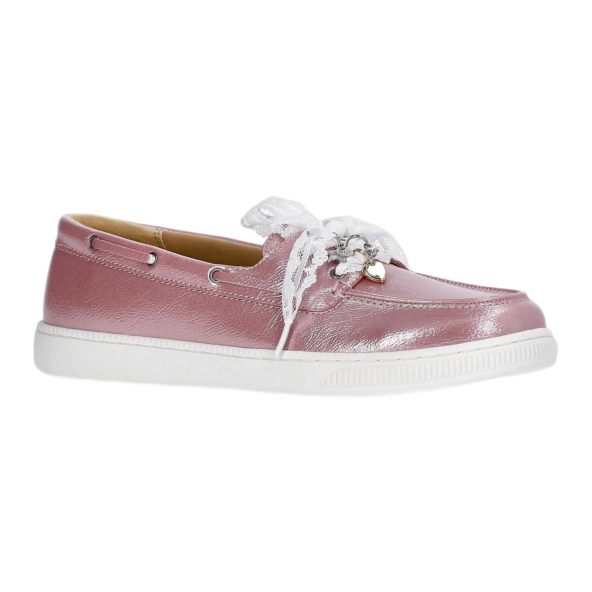 Weekend Academy Girls Lace Charm Boat Shoes
