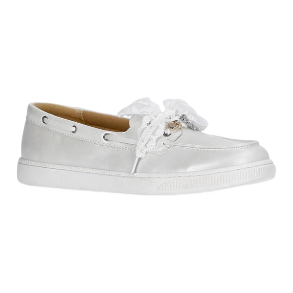 Weekend Academy Girls Lace Charm Boat Shoes