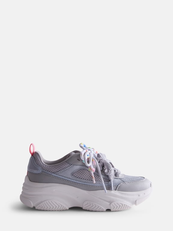 Girls Double Lace Chunky Sneakers