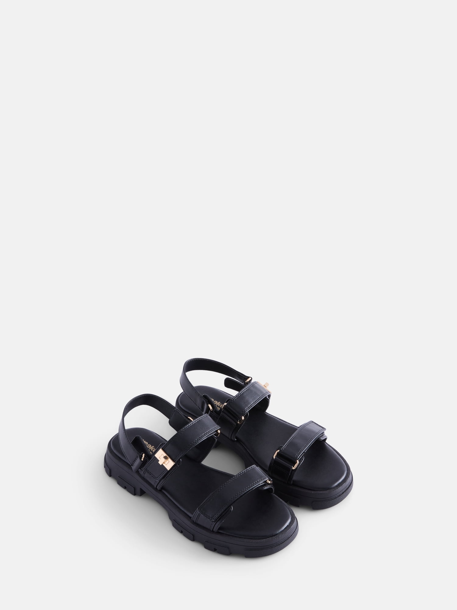 Weekend Academy Girls Buckle Lug Heel Sandals