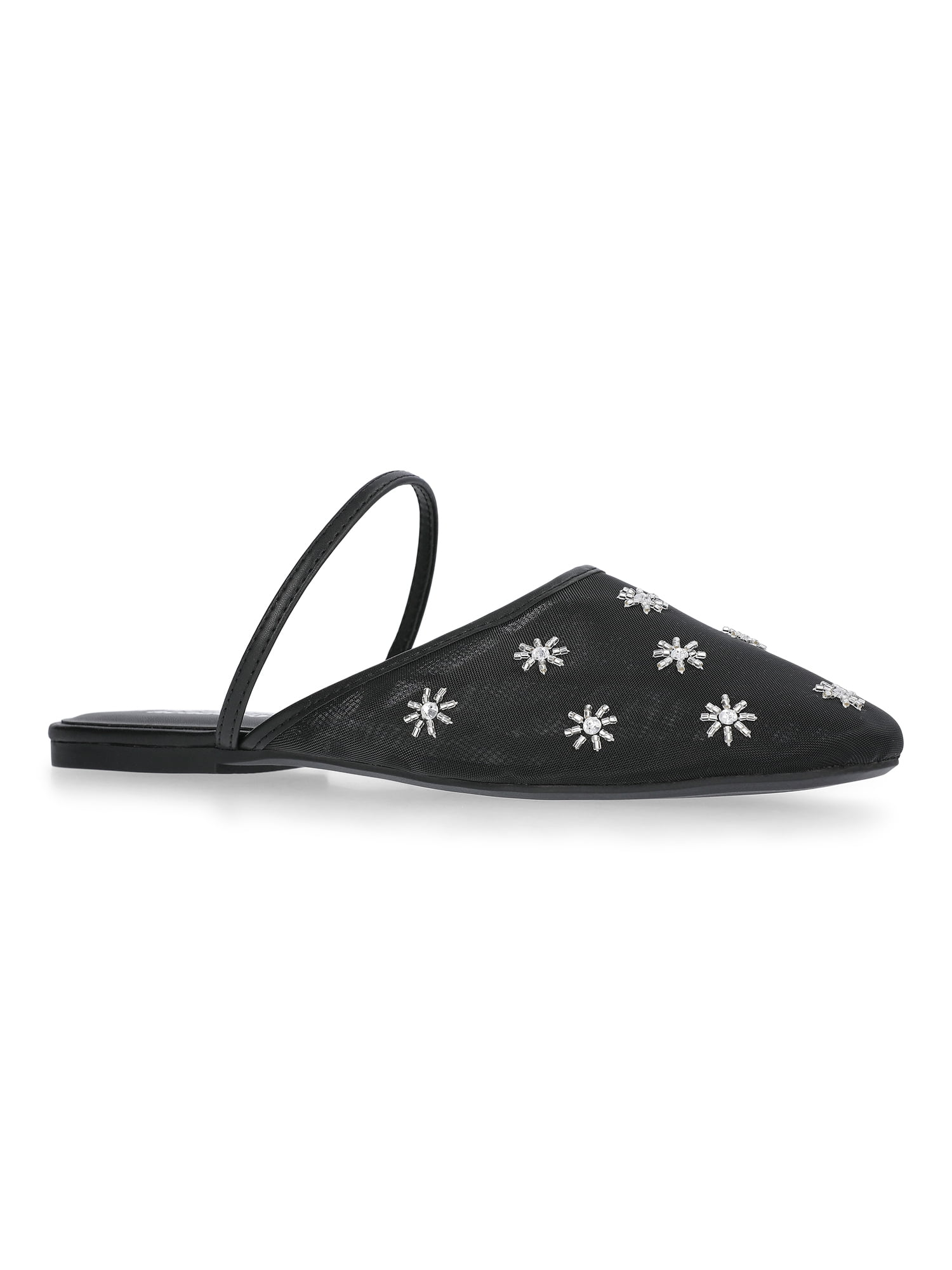 Weekend Academy Girls Beaded Mesh Slip On Shoes