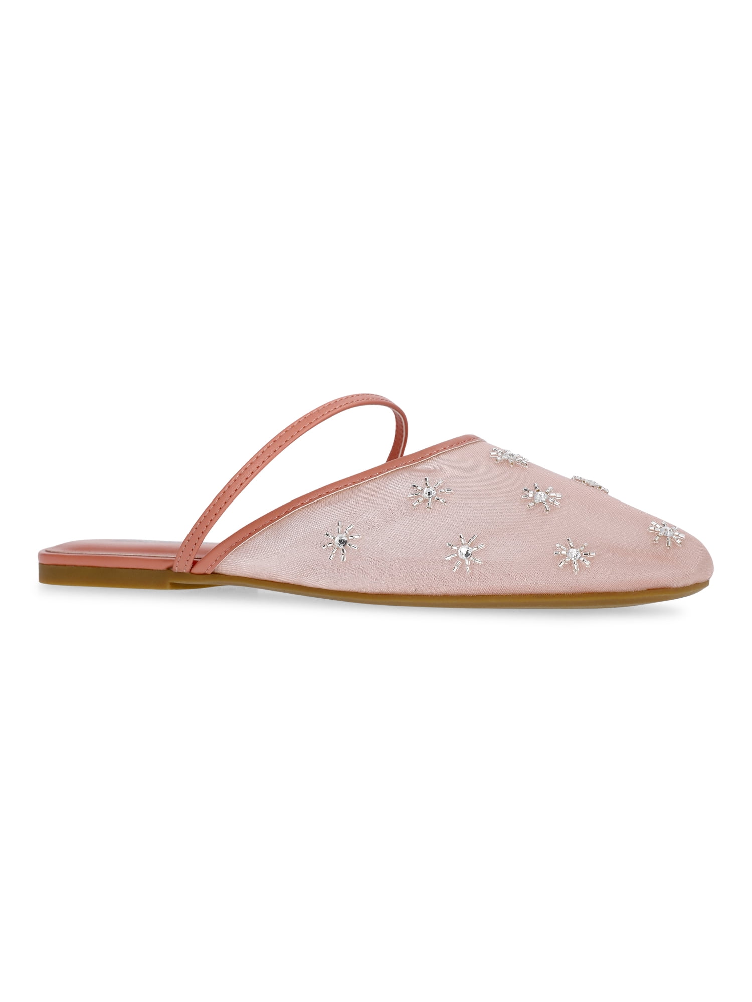 Weekend Academy Girls Beaded Mesh Slip On Shoes