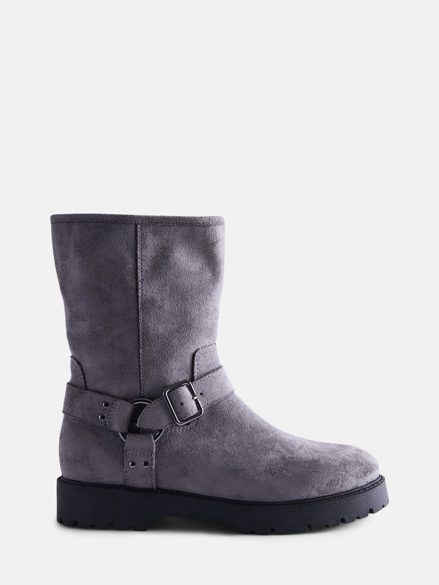 Weekend Academy Girls Faux Suede Moto Boots