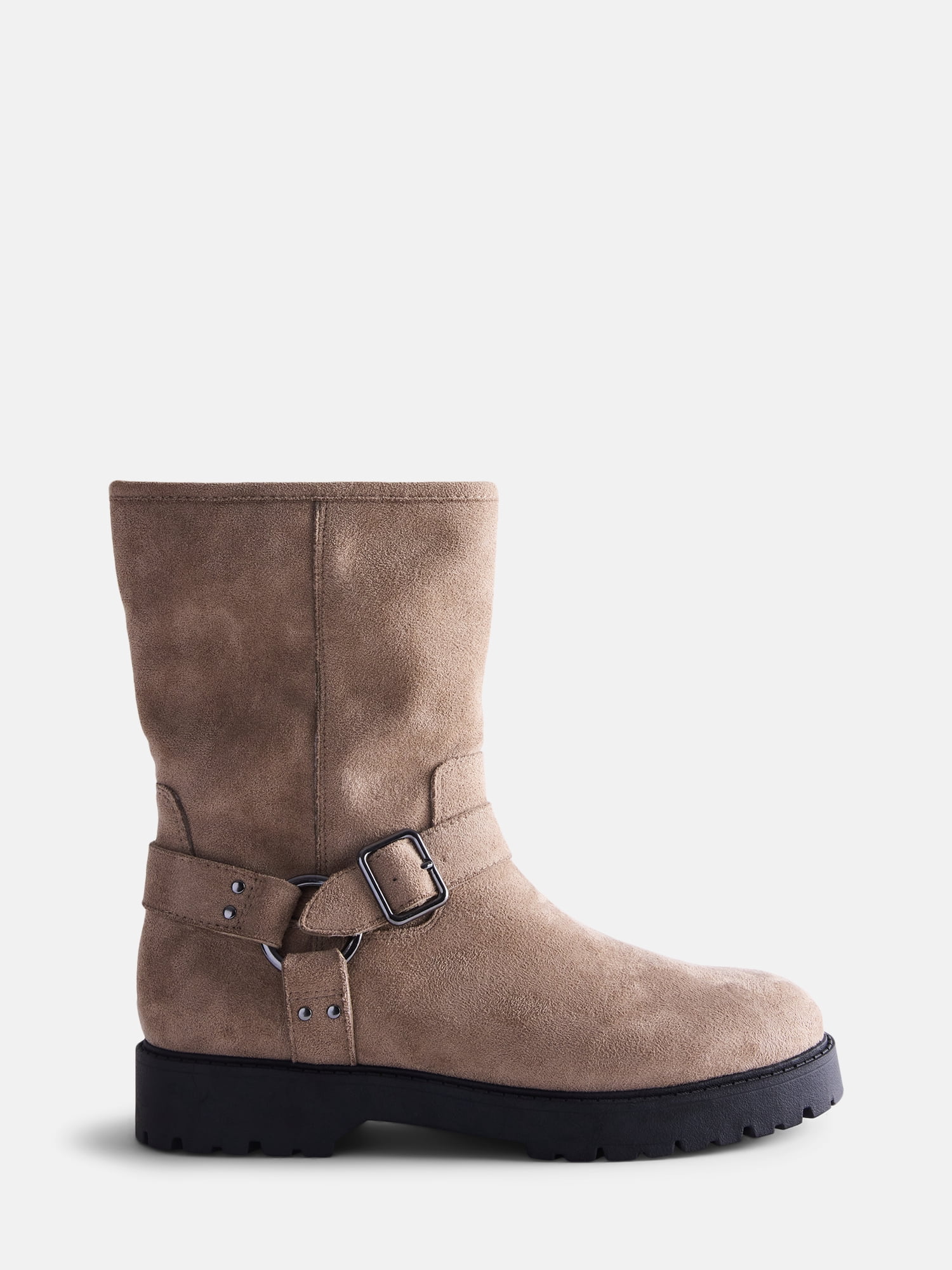 Weekend Academy Girls Faux Suede Moto Boots