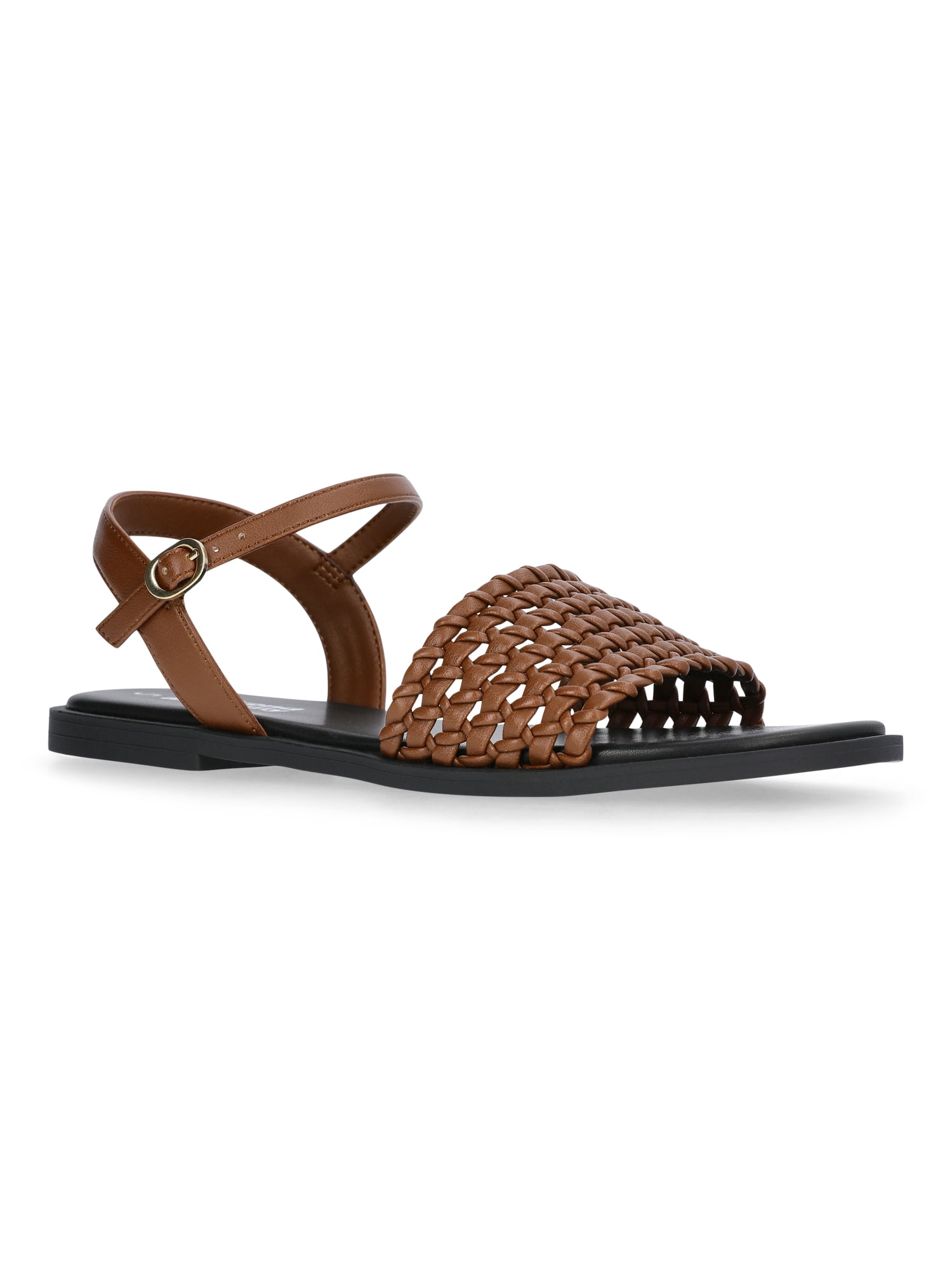 Weekend Academy Girls Faux Leather Woven Sandals