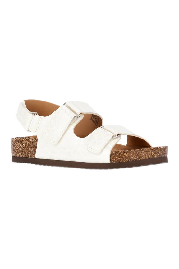 Little and Big Girls' Double Buckle Footbed Sandals