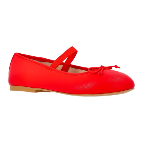 Wonder Nation Little and Big Girls Faux Leather Ballet Flats