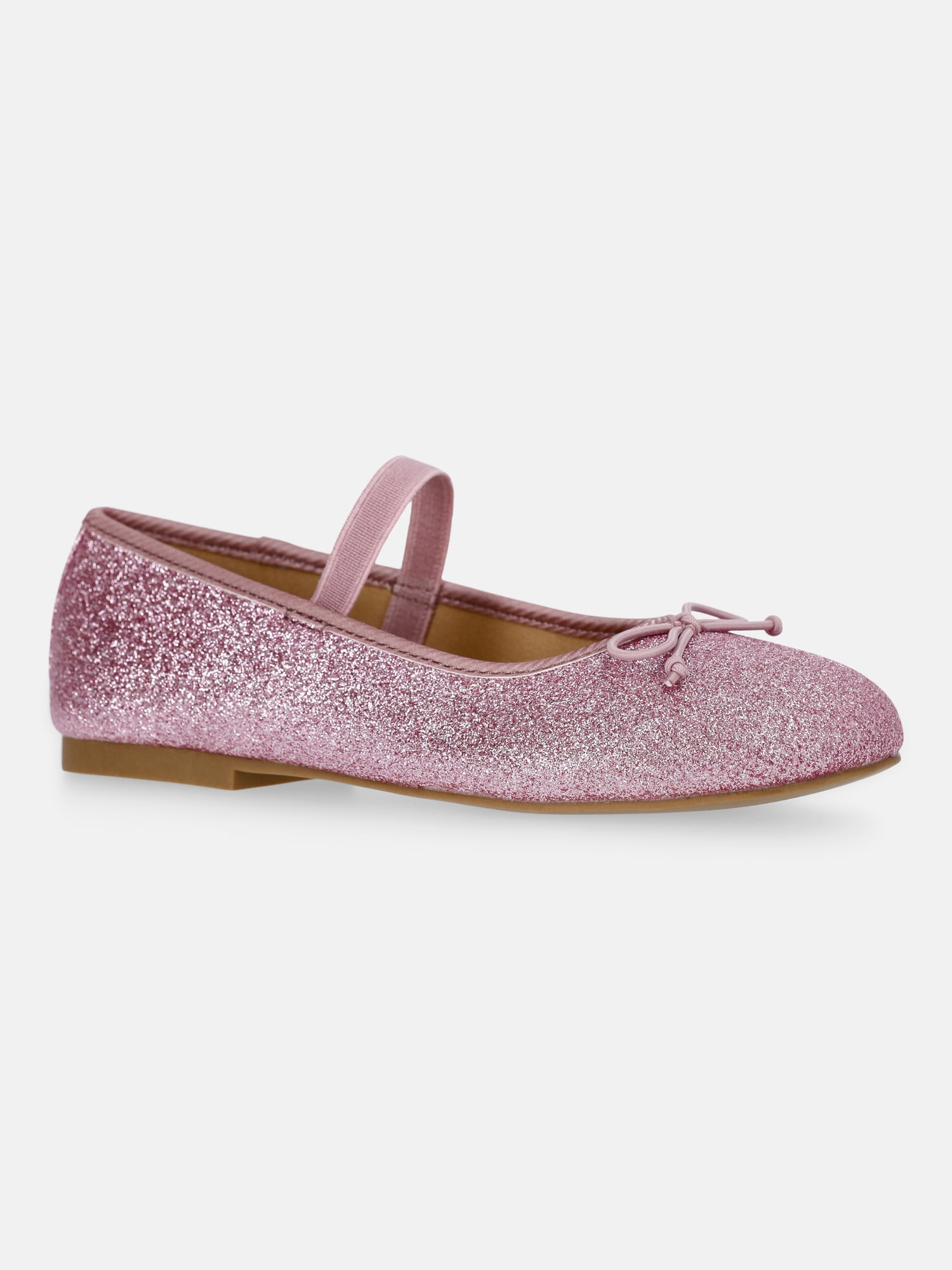 Wonder Nation Little and Big Girls Bow Ballet Dress Shoes