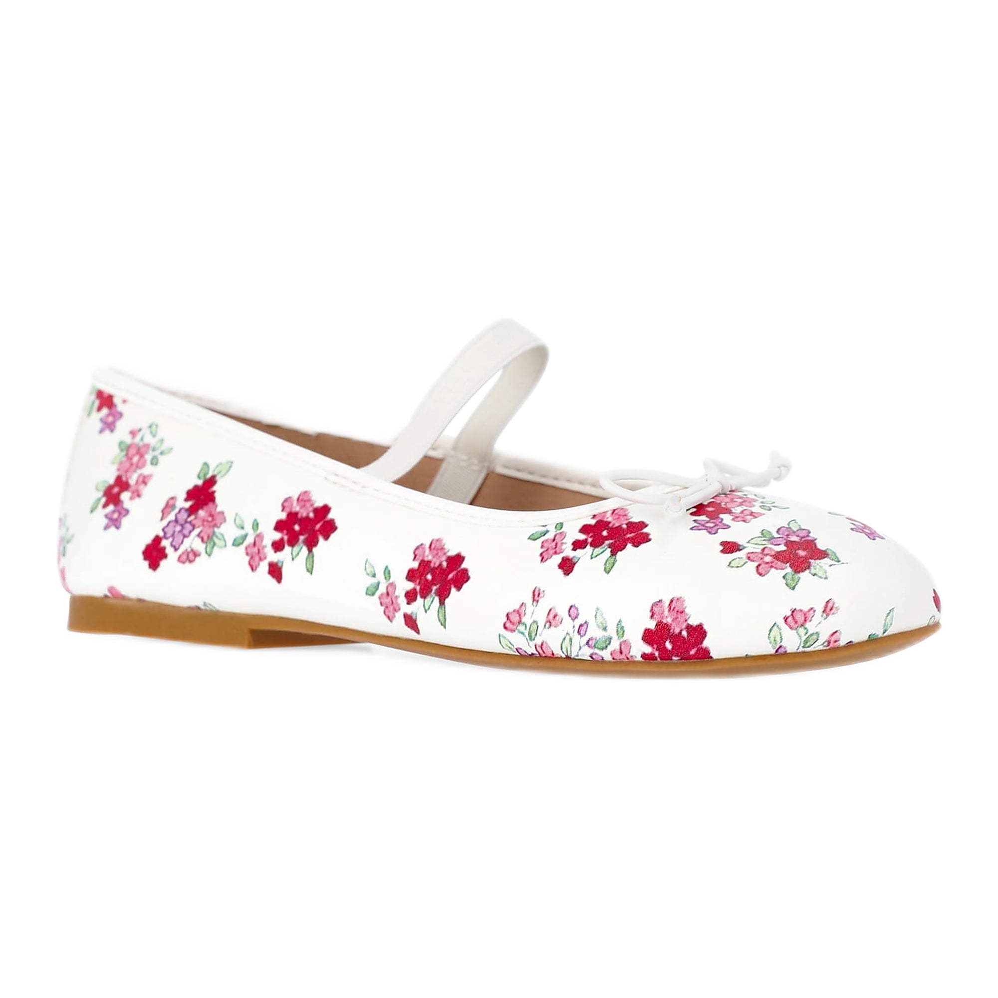 Wonder Nation Little and Big Girls Faux Leather Ballet Flats