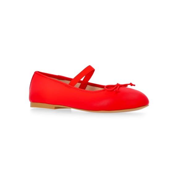 Wonder Nation Little and Big Girls Faux Leather Ballet Flats