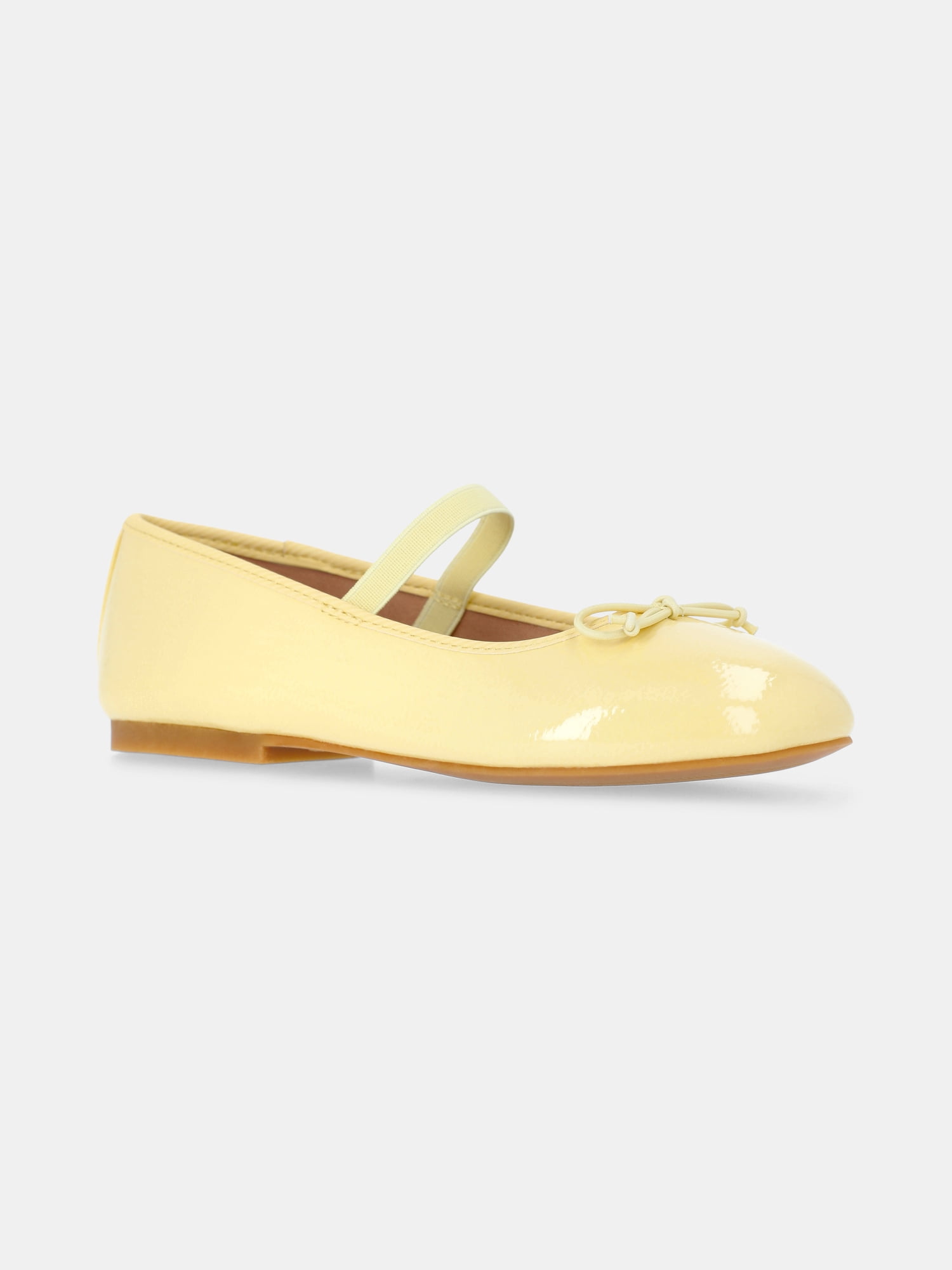 Wonder Nation Girls Bow Ballet Dress Shoes