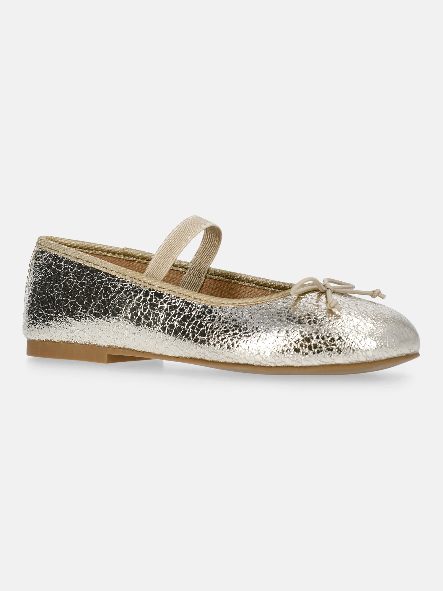 Wonder Nation Girls Bow Ballet Dress Shoes