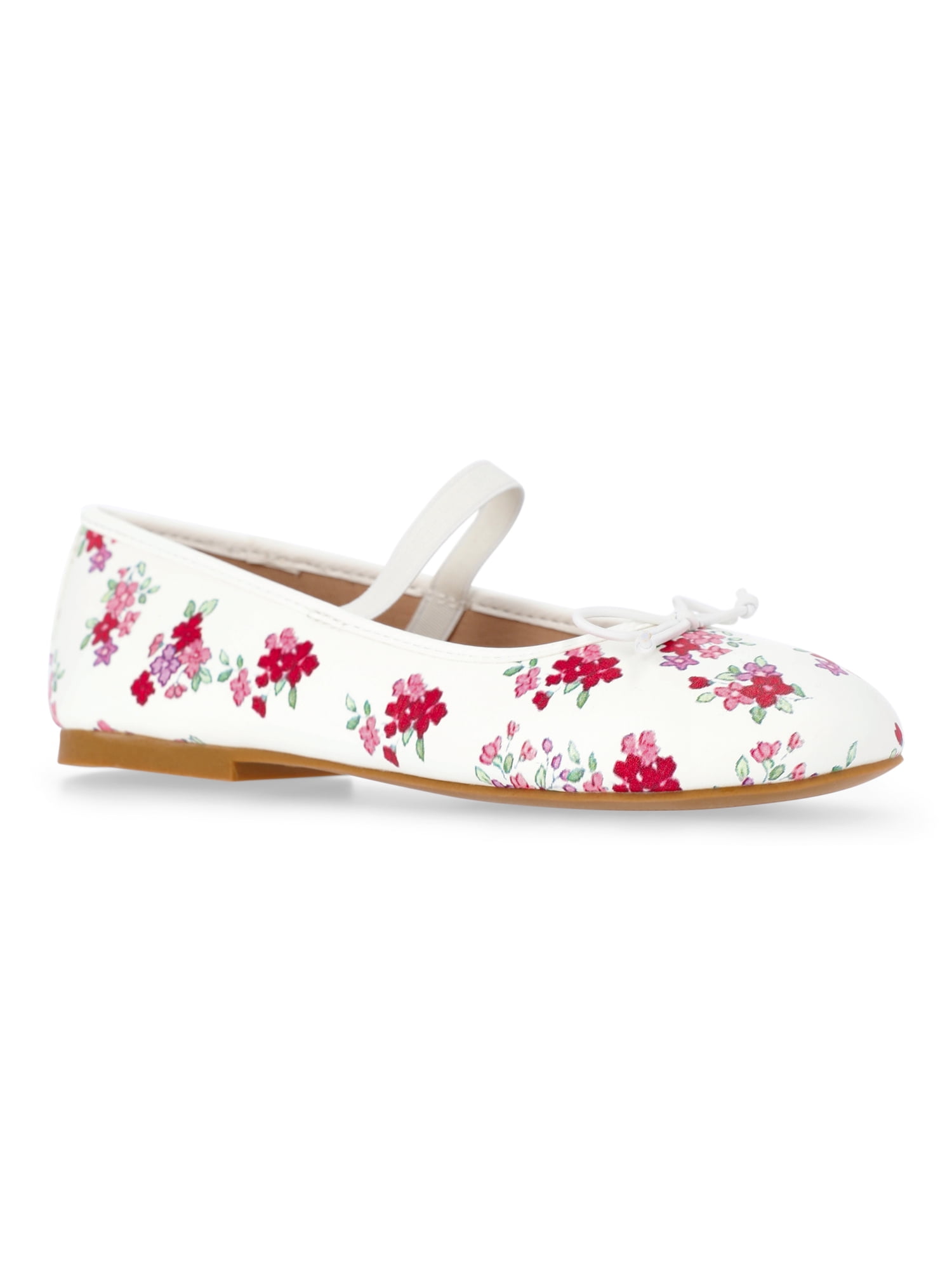 Wonder Nation Little and Big Girls Faux Leather Ballet Flats