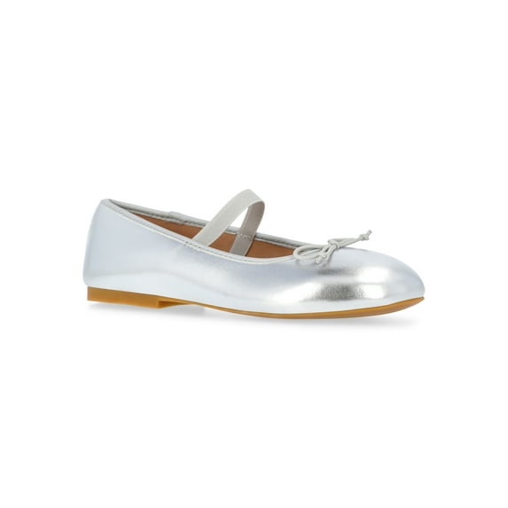 Wonder Nation Little and Big Girls Faux Leather Ballet Flats