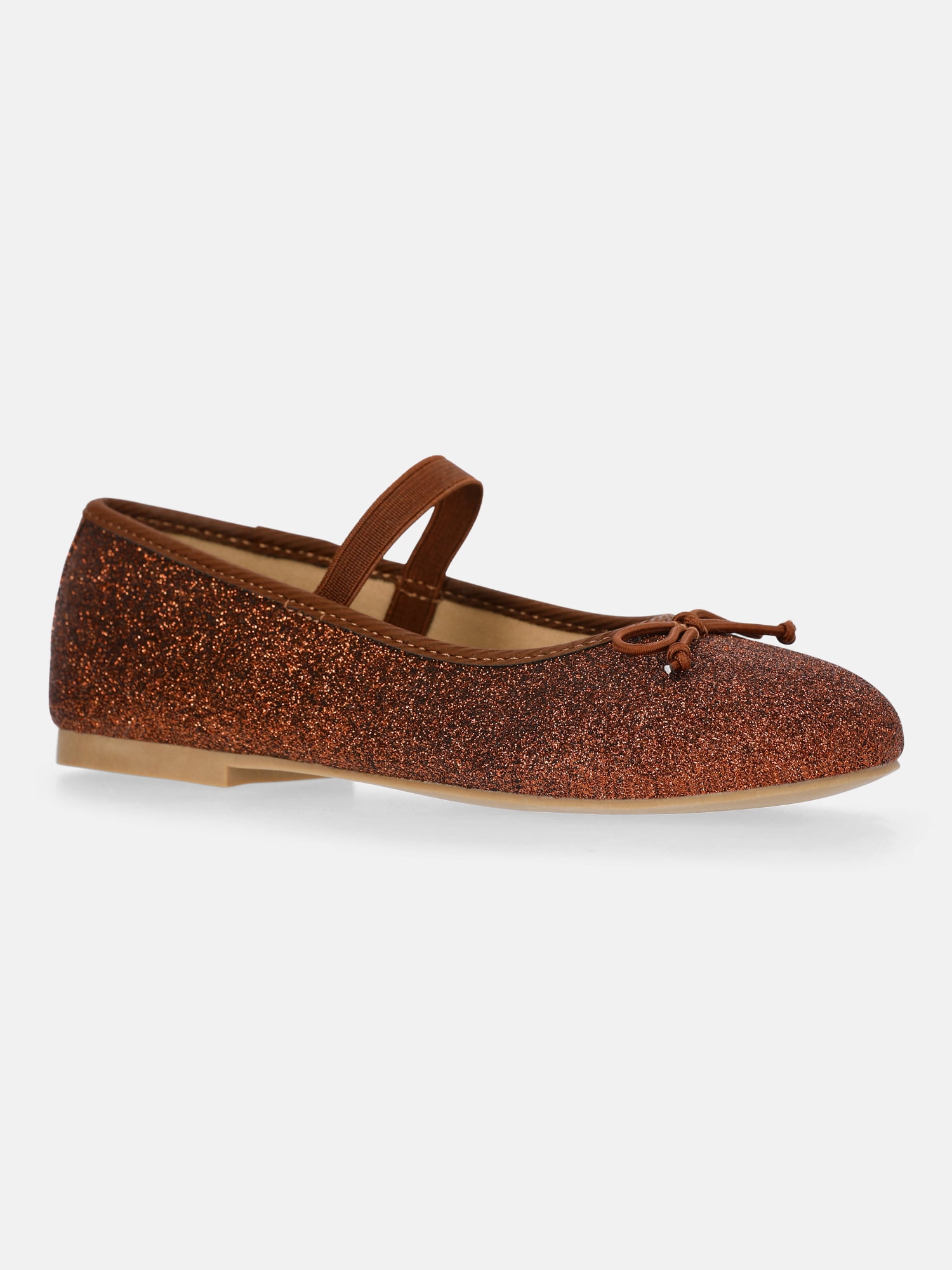 Wonder Nation Little and Big Girls Bow Ballet Dress Shoes