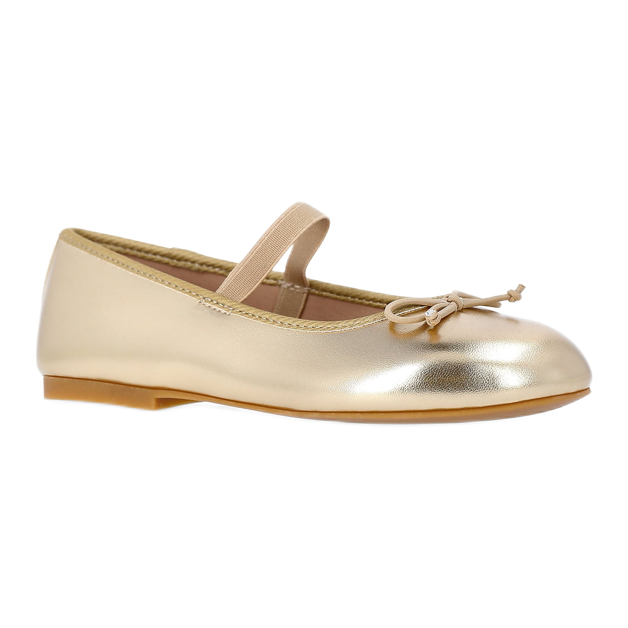 Wonder Nation Little and Big Girls Faux Leather Ballet Flats