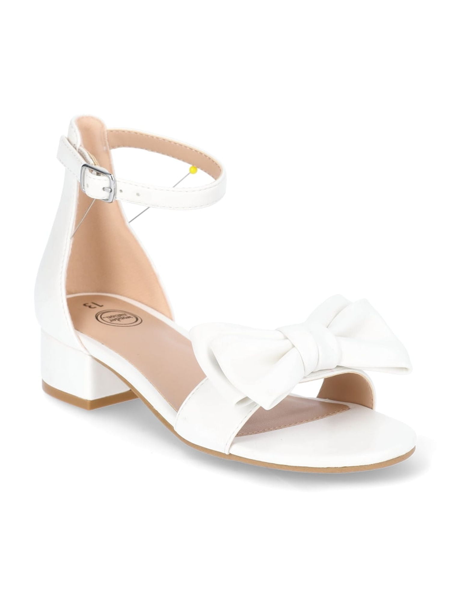 Wonder Nation Little Girl & Big Girl Bow Heeled Sandals