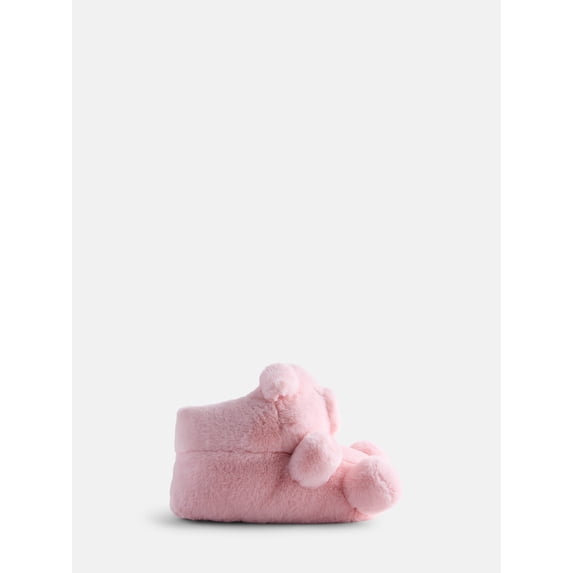 Wonder Nation Little and Big Girls' Plush Critter Slippers