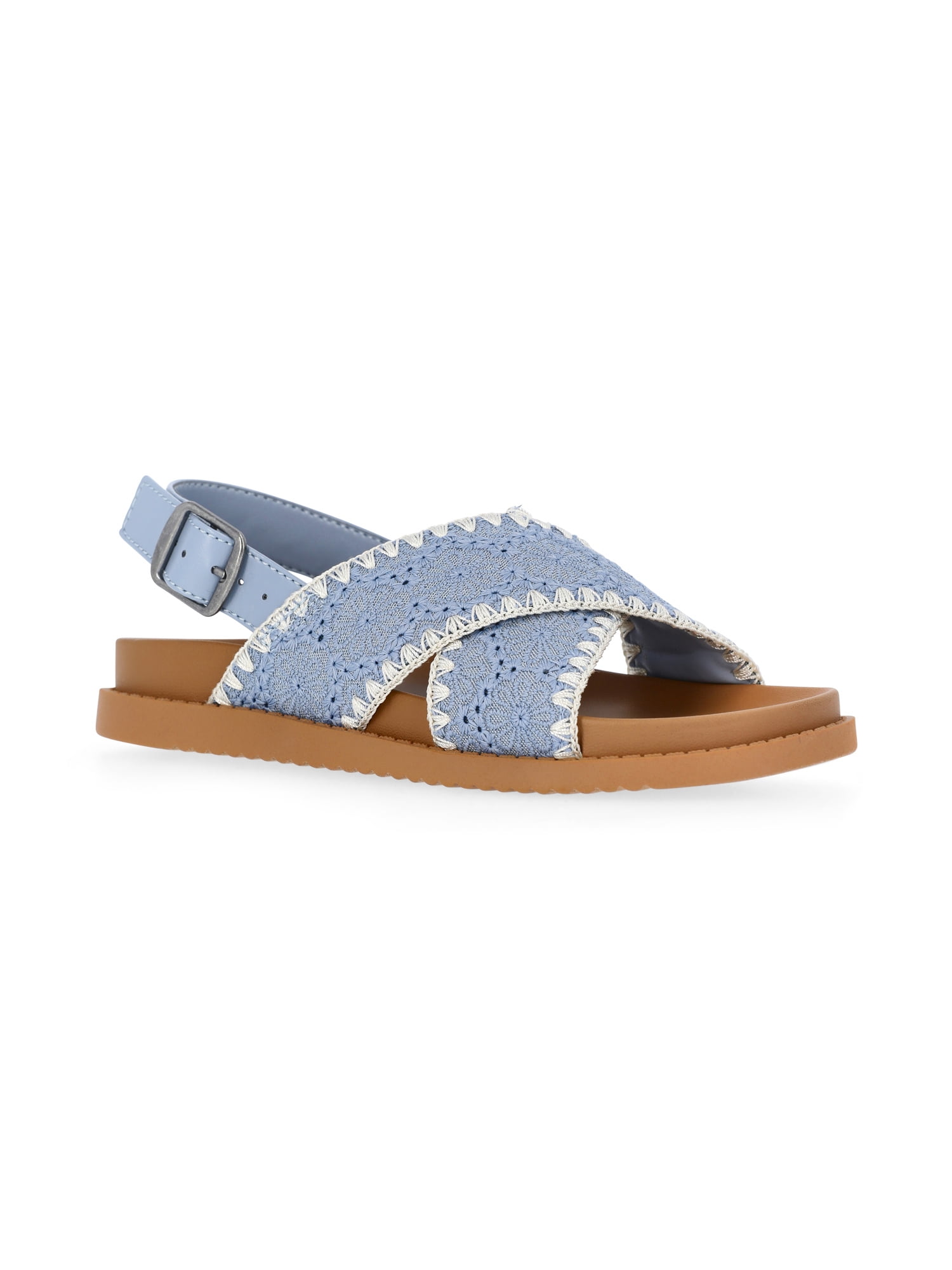 Wonder Nation Little & Big Girl Cross Sandals