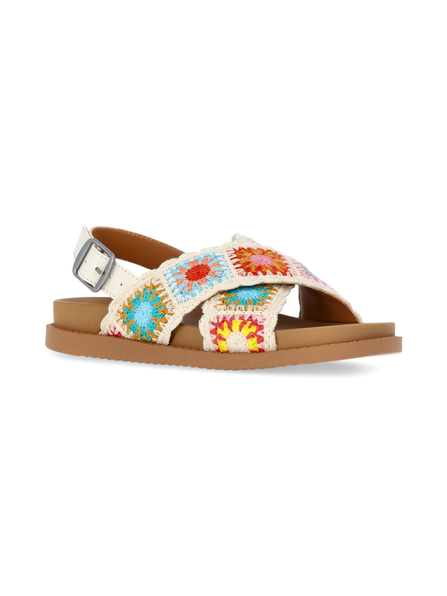Wonder Nation Little and Big Girls Crossover Sandals