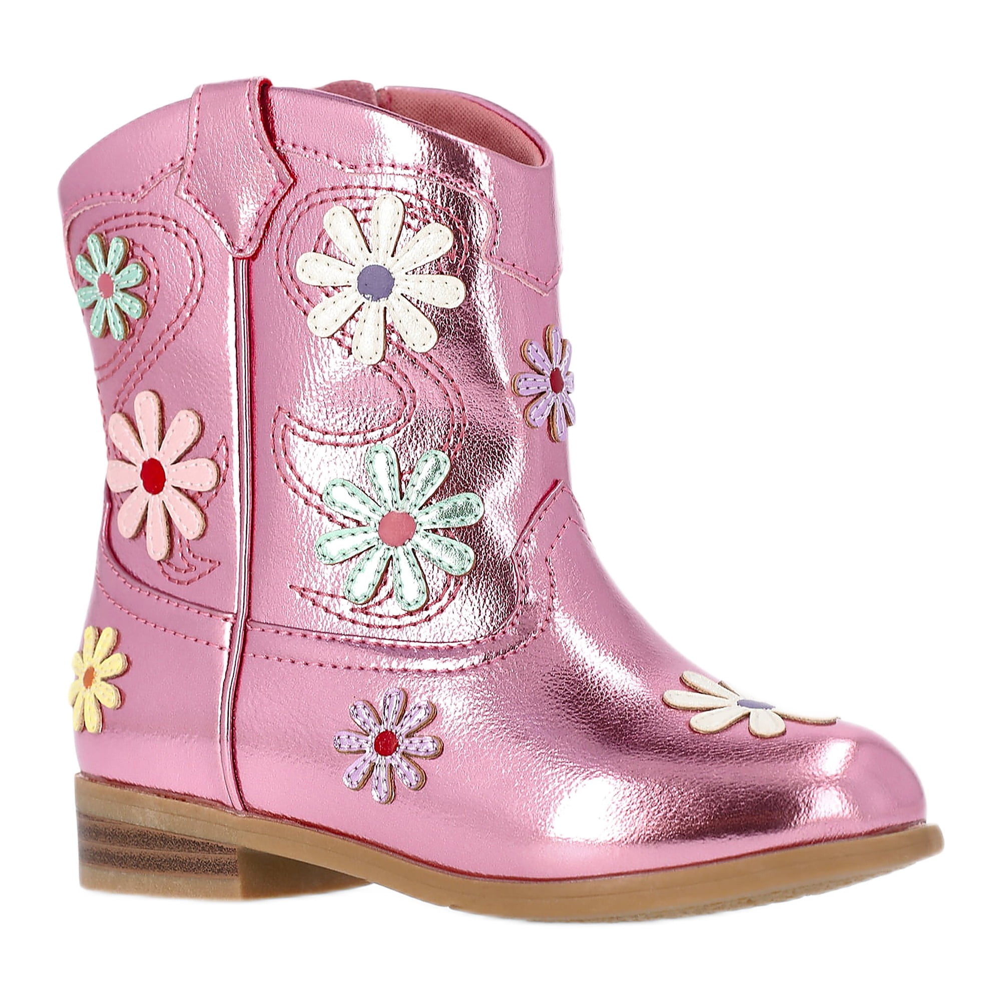Wonder Nation Girls and Toddler Western Daisy Boots