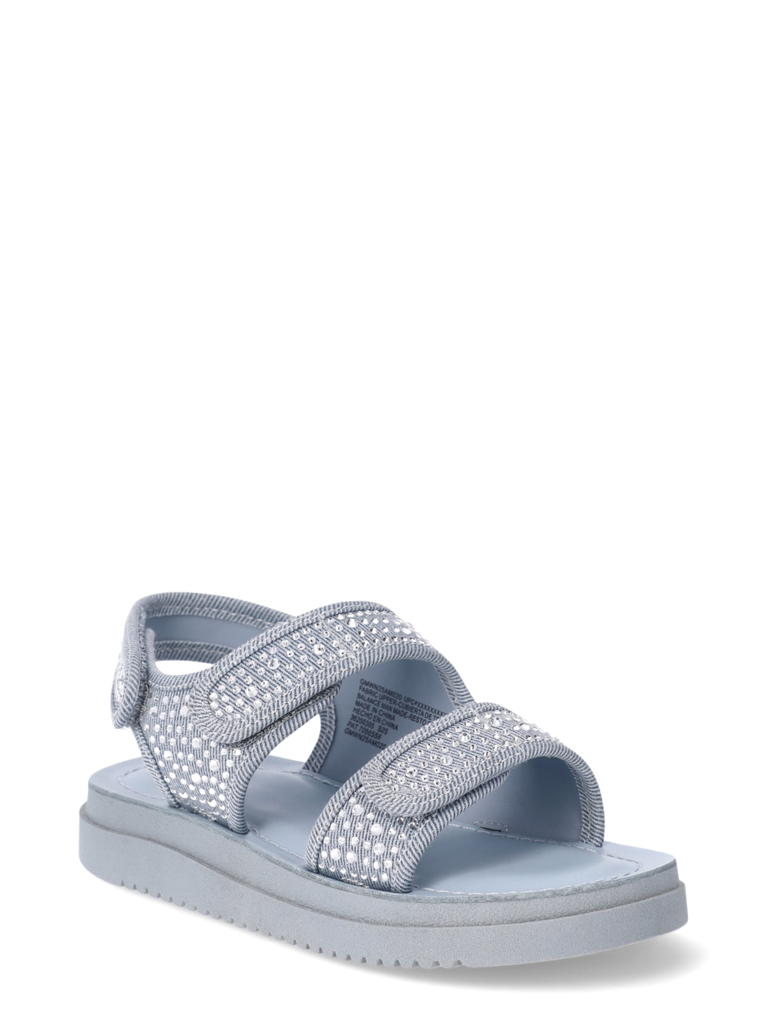Little & Big Girl Denim Rhinestone 2 Buckle Sandal