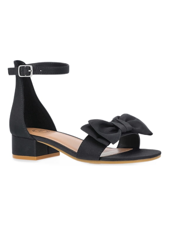 Toddler, Little, and Big Girls Bow Heeled Sandals
