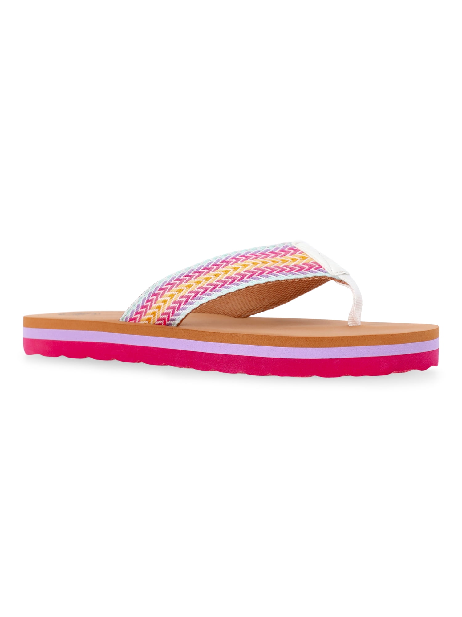 Wonder Nation Toddler and Girls Casual Flip Flops