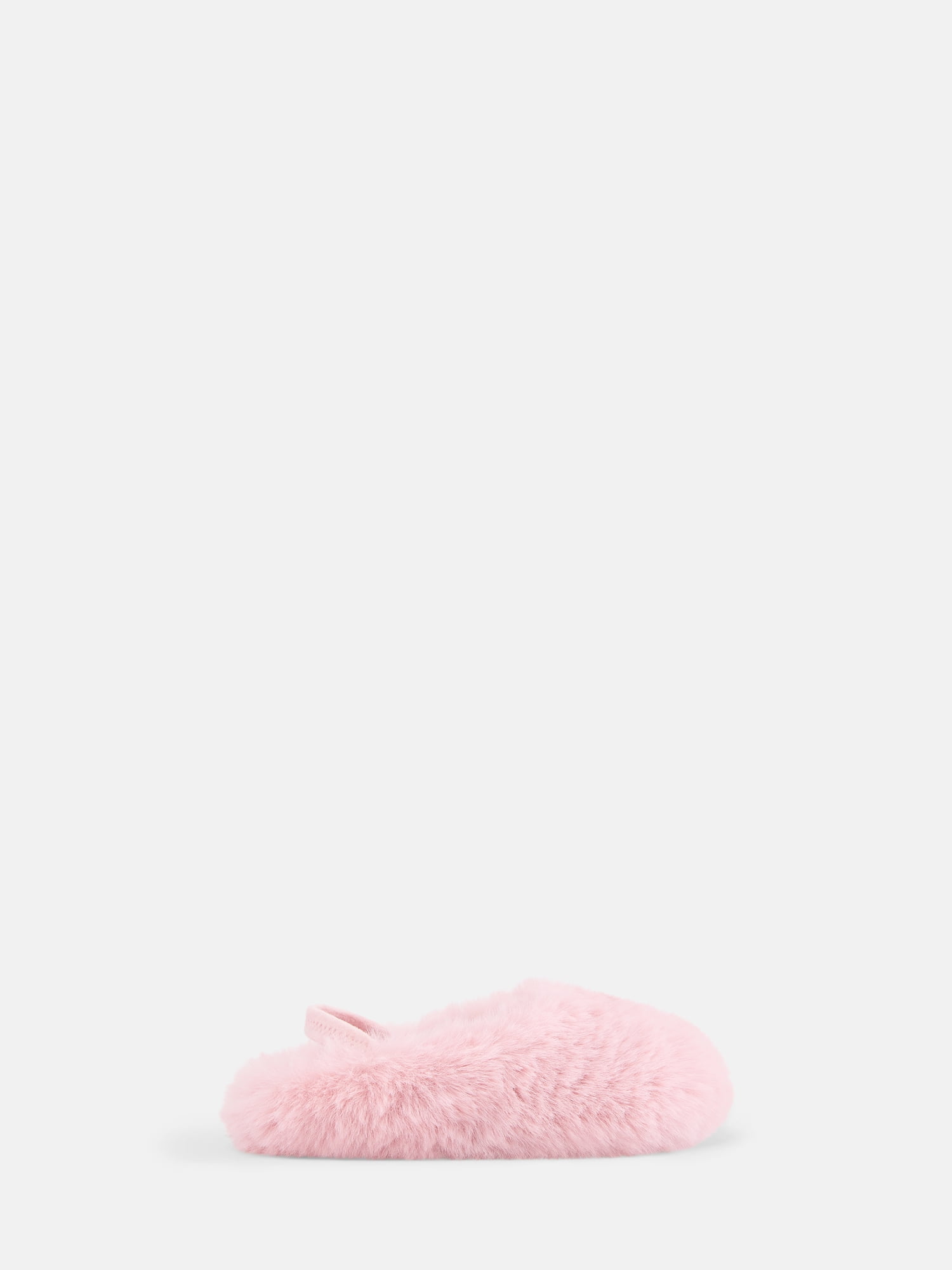 Wonder Nation Little and Big Girls Faux Fur Slingback Mules