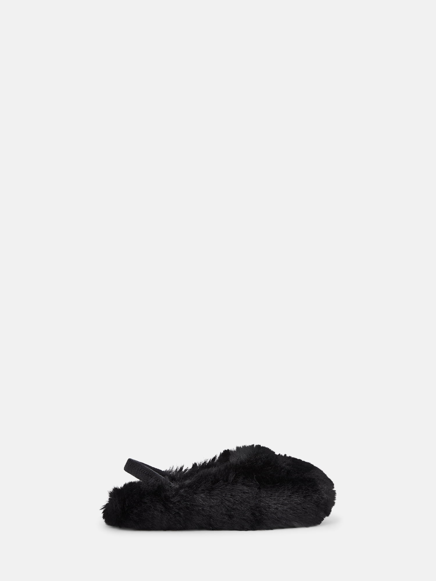 Wonder Nation Little and Big Girls Faux Fur Slingback Mules