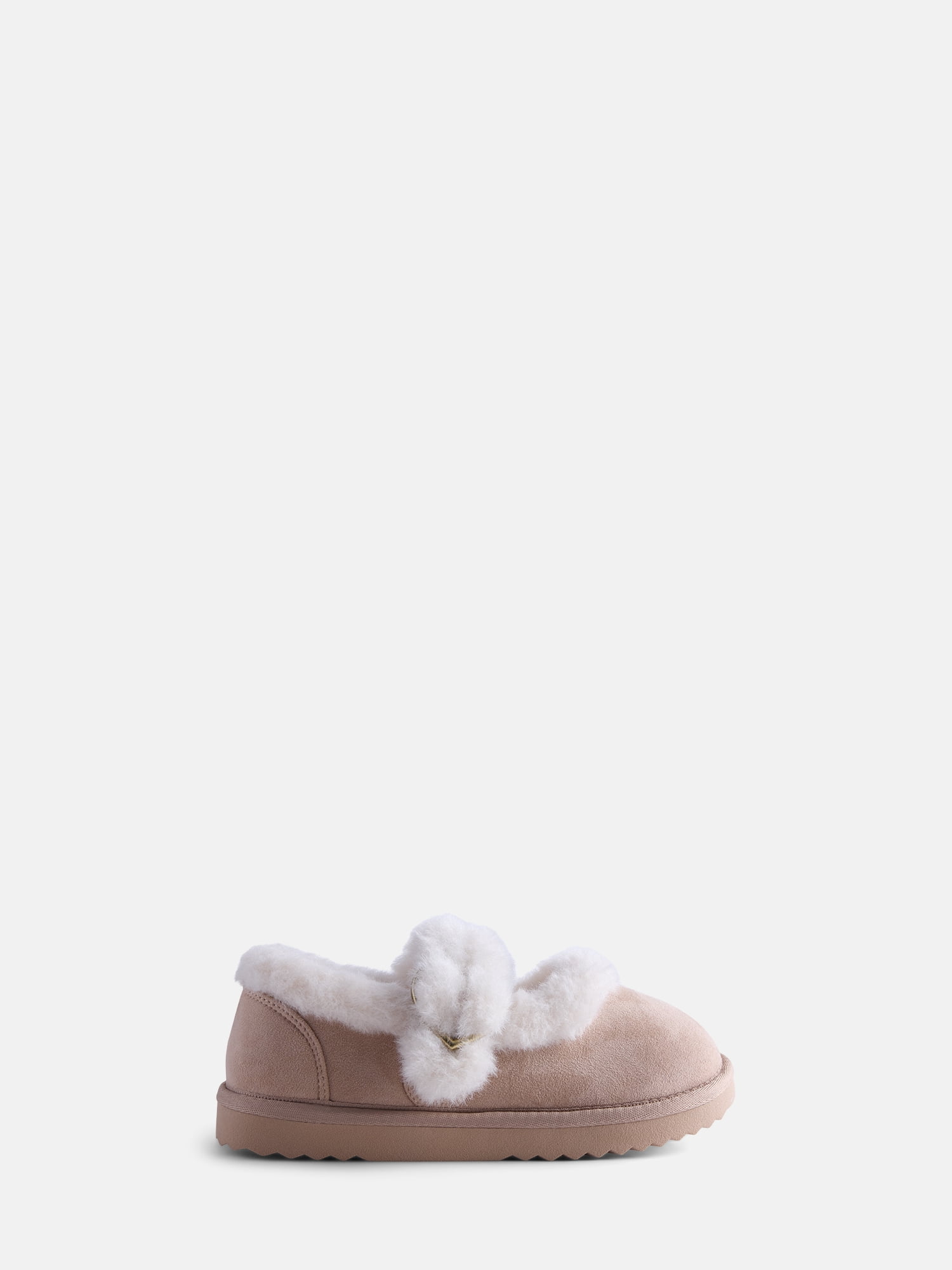 Wonder Nation Toddler, Little and Big Girls Faux Shearling Mary Jane Slippers